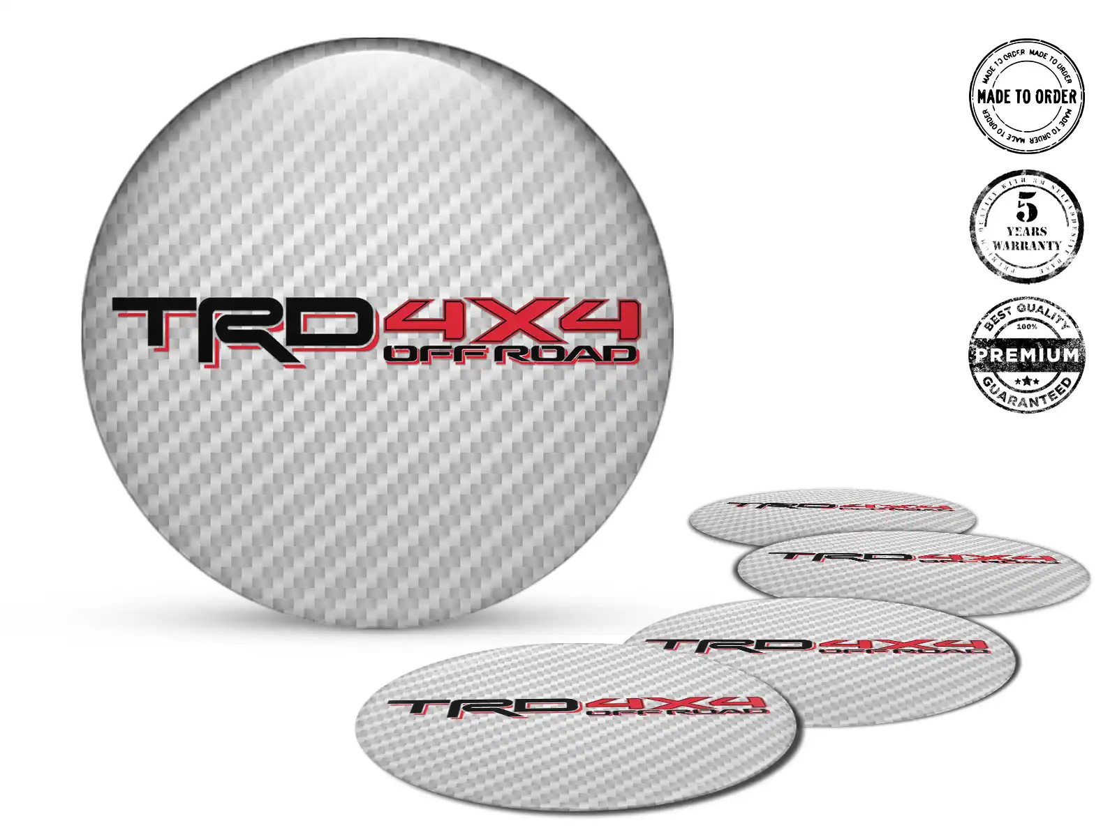 Toyota TRD Calcomanías de Aro Autos Logo Bombado Cúpula